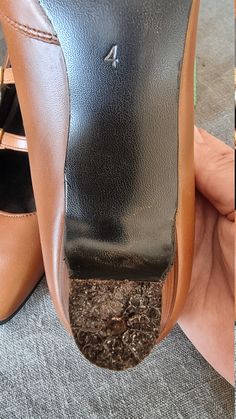 "In leather Heel 4.5 cm Needs to be re-heeled Size 4 inside 24 cm width 7 cm Size 4.5 inside 24.5 cm width 7 cm Size 5 inside 25 cm width 7 cm Size 5.5 inside 25.5 cm width 7.5 cm Size 6 inside 26 cm width 7.5 cm Size 6.5 inside 26.5 cm width 8 cm Size 7 inside 27 cm width 8 cm Our shoes have never been used and are in excellent condition. Most of our pairs will be delivered in the original carton. As they have been in storage for 40+ years, they can have a bit of an \"attic\" smell. If you use Office Kitten Heels With Removable Insole And Round Toe, Brown Closed Toe Court Shoes With Padded Heel, Brown Kitten Heels For Office With Round Toe, Brown Round Toe Kitten Heels For Office, Kitten Heels With Removable Insole And Round Toe, Brown Kitten Heels With Almond Toe, Brown Closed Toe Kitten Heels With Padded Heel, Brown Court Shoes With Removable Insole And Almond Toe, Womens Pumps