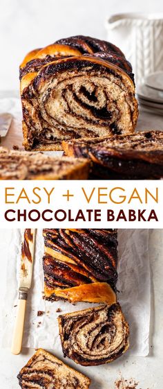 easy and vegan chocolate babka is the perfect dessert for any occasion