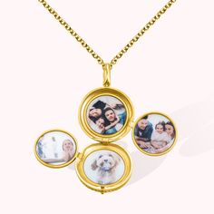 [INITIAL PHOTOS NECKLACE]: The necklace is designed to hold 4 pcs pictures, the photo inside can be folded and unfolded to reveal four different photos.  You can also customize the text on the backside of the pendant. Romantic and creative ways to say love and memory will be never disappeared, it is a good choice for your lover, friends, and family as emotional souvenir gifts.
[SAFETY MATERIAL]: The necklace is made of 925 sterling silver or brass, and uses superb polishing technology to make ev Round Locket Necklace, Necklace Length Guide, Round Locket, Photo Necklace, Necklace Chain Lengths, Keepsake Jewelry, Accessories Jewelry Necklace, Perfect Gift For Her, Locket Necklace