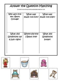 the question matching worksheet for children to practice their language and writing skills, with pictures