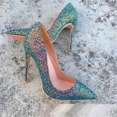 This shoes is our top seller. It is both cute and classy. Very comfortable and high quality. Material:microfiber polyurethane Actual Heel Height: 12cm Platform Height(cm): 0cm Sparkly Pumps, Green High Heels, Glitter High Heels, Ivory Wedding Shoes, Green Heels, Womens Stilettos, Super High Heels, Blue Heels, Shoe Covers