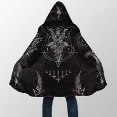 Satanic Dream Coat - Plus Size Cloak (No Bag) - Secret Darkness Satanic Clothing, Damir Doma, Hooded Cloak, Ann Demeulemeester, Cloak, Online Retail, Leather Coat, Knitted Pullover, Cyberpunk