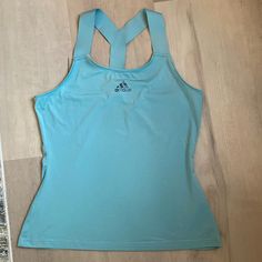 Nwot! Adidas Aeroready Y-Tank Mint Womens Tennis Tank Top The Adidas Aeroready Y-Tank Womens Tennis Tank Top Will Help You Own The Court. This Top Is Made From A Single Piece Of Elastic With A Y-Shaped Strap That Is Precisely Positioned To Free Your Arms So You Can Take Those Big Swings. The Soft Fabric Stretches With Every Lunge And Slide, Helping You Keep Your Rival On The Back Foot. Best Of All, Sweat Wicking Aeroready Means You Will Feel Fresh Through It All. Material: 82% Recycled Polyester Green Racerback Vest Top, Adidas Sporty Sleeveless Tank Top, Fitted Summer Training Top, Fitted Tops For Training In Summer, Fitted Tops For Summer Training, Adidas Sleeveless Fitted Tank Top, Adidas Fitted Sleeveless Tank Top, Sporty Tank Strap Tops For Training, Summer Training Vest Tops