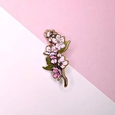 Spring Florals Gold Hard Enamel Pins | Etsy Spring Brooch Pins As Gifts, Gold Brooches For Spring Gift, Pink Flower Enamel Brooch, Spring Flower Enamel Pin Gift, Spring Flower Enamel Pin For Gift, Spring Flower Enamel Pin As A Gift, Spring Gift Enamel Pin, Pink Enamel Pins As Gifts, Pink Enamel Pins For Gifts