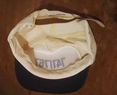 "Like new! Vintage 1980s era men's canvas ball cap. Ivory cotton fabric with blue stitched 747/767 from Boeing. Leather adjustable strap with goldtone clasp. Collectable. One Size, approximately 5\" tall. FREE SHIPPING" Vintage Adjustable Canvas Baseball Cap, Vintage Adjustable Canvas Hat, Adjustable Vintage Canvas Hat, Vintage Canvas Baseball Cap, Vintage Canvas Cap, Vintage Cream Baseball Cap With Curved Brim, Vintage Cream Snapback Baseball Cap, Vintage Cream Snapback Hat, Vintage Beige Baseball Cap