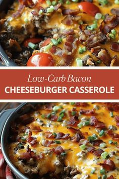 this low carb bacon cheeseburger casserole is loaded with lots of flavor