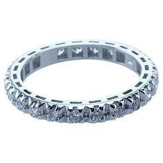 This 0.83 Carat Diamond Eternity Ring is of a fabulous quality and size for either a man or woman. It sparkles beautiful natural Diamonds throughout the ring, gifting light and beauty to the finger from every angle. Set in 18Kt white Gold it retains its beauty effortlessly. Designed and produced and certified in Italy by Amin Luxury Carat size = 0.83 Cts Quality = VS Color = E/F Gold in Grams = 2.37 grs Ring size = 12 Italian size, USA = 6 Les Angles, Eternity Ring Diamond, Unisex Ring, Diamond Eternity, White Gold Rings, Eternity Ring, Diamond White, Diamond Bracelet, Band Rings