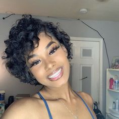 Bob Riccio, Pixie Cut Curly, Pixie Cut Curly Hair, Kort Bob, Short Natural Curly Hair, Short Curly Haircuts, Short Curls, Curly Human Hair Wig, 짧은 머리