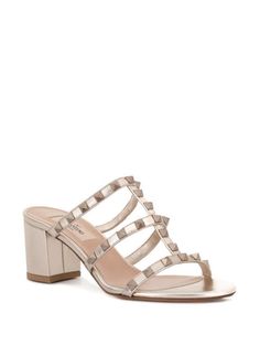 Valentino Garavani Rockstud 60mm Mules - Farfetch Studded Heels For Summer Evenings, Elegant Studded Sandals For Spring, Studded Evening Sandals For Spring, Luxury Studded Heels For Spring, Studded Sandals For Spring Parties, Studded Sandals For Party In Spring, Spring Evening Sandals With Studs, Formal Spring Sandals With Studs, Formal Studded Sandals For Spring