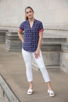 Our new Palermo blouse is the epitome of laid-back chic. Our signature stripe detailing on the sleeves adds a stylish, fun pop. Crafted from luxurious silk crepe, this piece is sure to be a wardrobe staple for years to come. Undo the front buttons and layer over a tank or tuck into your favorite denim. Also pairs perfectly with our matching pant as a set. Silk Crepe, Palermo, Wardrobe Staples, Boho Fashion, Turn Ons, Boutique, Silk, Wardrobe