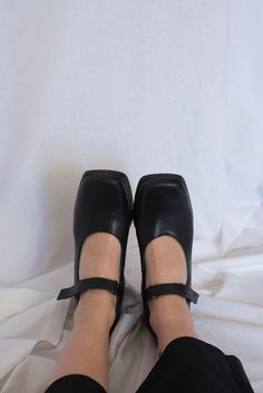 FAVOURITE PIECE 1990s Chunky Leather Mary Janes Wedge Shoes in Black Velcro closure  Square toe  Iconic shape and fit  Insanely comfortable  Absolutely obsessed  THE DREAM  Very good condition  Size : EU 38 (marked size 38) Material : 100% Real Leather 1990s Shoes Women, 1990s Shoes, Mary Jane Wedge Shoes, Mary Jane Wedges, Womens Mary Janes, Mary Jane Shoes Womens, Leather Mary Janes, Style Expert, Shoes Women