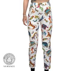 Versace Jeans Couture White Fantasy Animals Creatures Dinosaur All Over Print “25 Rare 90s Print In Good Vintage Condition Jeans Have Slight Stretch #Versace #Versacejeanscouture #90s #Rave Other Brands In My Shop: Christian Dior J’adore Jean Paul Gaultier Chanel Fendi Zucca Logo Girbaud D&G Dolce & Gabbana John Galliano Herms Prada Sport Helmut Lang Issey Miyake Kansai Yamamato Yohji Gianni Versace Jeans Couture Moschino Kenzo Gucci Bebe Jnco Ufo Tommy Hilfiger Ysl Vivienne Westwood Roberto Cavalli Proenza Schouler Comme Des Garon Junya Watanabe Y3 Avirex Vfiles 90s Rave, Fantasy Animals, Junya Watanabe, Versace Jeans Couture, John Galliano, Versace Jeans, Gianni Versace, Paul Gaultier, Issey Miyake