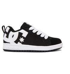 KID'S COURT GRAFFIK SHOES Cheap Cute Shoes, 2000s Shoes, Dc Sneakers, Dc Skate Shoes, Dc Shoes Men, Shoes For School, Dr Shoes, Pretty Shoes Sneakers, Black And White Shoes