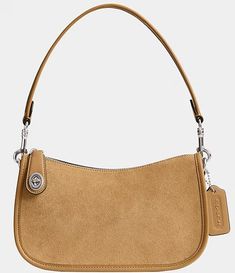 COACH Suede Swinger Shoulder Bag | Dillard's Coach Leather Handheld Shoulder Bag, Classic Coach Handheld Shoulder Bag, Suede Shoulder Bag, Coach Swinger Bag, Coach Swinger, Suede Purse, Suede Bag, Dream Style, Pork Dishes