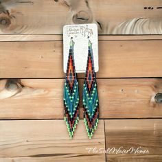 Navajo Handbeaded Earrings Approximately 6.33 inches long Hand Beaded Earrings, Long Beaded Earrings, Flagstaff Az, Flagstaff, Hand Beading, Beaded Earrings, Bead Work, Favorite Jewelry, Jewelry Earrings Dangle