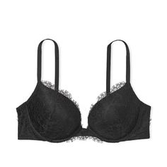 Brand New With Tags! Size 32a, Black Retail $60 32a Bra, Vs Bras, New Bra, Rose Lace, Everyday Bra, Demi Bra, Wireless Bra, Black Bra, Plunge Bra