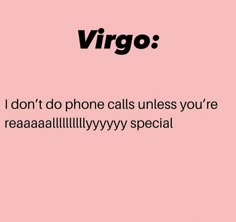 a pink background with the words virgo written in black and white on top of it