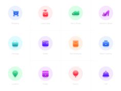 the icons are all different colors and shapes