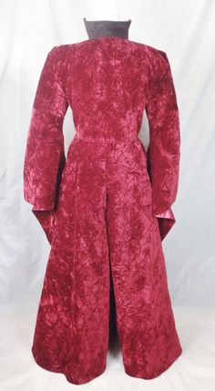 Burgundy Velvet Women's Renaissance Once Upon a Time | Etsy Fitted Gothic Medieval Dress For Winter, Fitted Historical Outerwear For Fall, Fitted Gothic Medieval Dress For Fall, Fitted Long Sleeve Medieval Dress For Fall, Fitted Gothic Velvet Outerwear, Gothic Fitted Velvet Outerwear, Medieval Fitted Winter Outerwear, Fitted Long Sleeve Noble Outerwear, Fitted Historical Design Outerwear With Long Sleeves