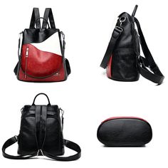 Trendy Anti-theft Standard Backpack, Anti-theft Backpack Shoulder Bag For On-the-go, Casual Anti-theft Bag For Daily Use, Trendy Softback Backpack With Anti-theft Pocket, Trendy Anti-theft Bags For Back To School, Trendy Anti-theft Shoulder Bag For Daily Use, Modern Leather Anti-theft Bags, Modern Leather Bags With Anti-theft Features, Versatile Leather Shoulder Bag With Anti-theft Pocket