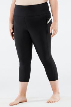 Oasis PureLuxe High-Waisted Capri Fabletics black female Activewear >> Womens >> Bottoms >> Leggings >> Capris PureLuxe plus Yoga and Studio 4-Way Stretch/Chafe-Resistant/External Pocket/Moisture-Wicking/Pockets/UPF Protection Buttery-soft pocket style in PureLuxe Black Moisture-wicking Capris For Yoga, Yoga Capri Activewear With Elastic Waistband, Black Athleisure Capri Bottoms, Black Capri-length Activewear For Yoga, Athleisure Capri Length Workout Bottoms, Black Capri Length Activewear For Yoga, Black Moisture-wicking Athleisure Capris, Black Yoga Capris With Pockets, Black Capri-length Activewear For Sports