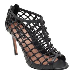 Knotted Straps Create A Suave Cage Effect On A Lofty Sandal Grounded By Memory Foam Cushioning. 4" Heel Memory Foam Cushioning Leather Upper, Lining And Sole Made In Brazil. Trendy Heels, Versace Jewelry, Fancy Shoes, Mens Trends, Luxe Gifts, Made In Brazil, Valentino Studs, Women Trends, Black Sandals