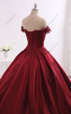 Burgundy Princess Dress Ball Gown Custom Formal Dress | Etsy Princess Ball Gown With Sweep Train For Party, Quinceanera Floor-length Dresses With Corset Back, Quinceanera Ball Gown With Sweep Train For Party, Sweet 16 Ball Gown Evening Dress For Prom Season, Prom Season Ball Gown For Sweet 16, Sweet 16 Ball Gown For Prom Season, Princess Style Quinceanera Evening Dress For Prom Season, Princess Style Fitted Quinceanera Dress, Quinceanera Ball Gown Evening Dress With Corset Back