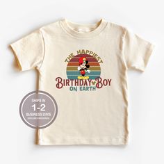 Mickey Mouse Birthday Boy Disney Shirt, Disney Birthday Shirt, Happiest Birthday Boy on Earth Shirt, Disneyland Disney World Birthday Shirt - Etsy Disney Shirts Birthday Boy, Disney Birthday Shirts Families, Walt Disney Birthday Shirt, Birthday Boy Disney Shirt, Mickey Mouse Crew Neck Top For Birthday, Disney Birthday Boy Shirt, Disney Cotton T-shirt For Birthdays, Disney Mickey Mouse Tops For Birthday, Disney World Birthday Shirt