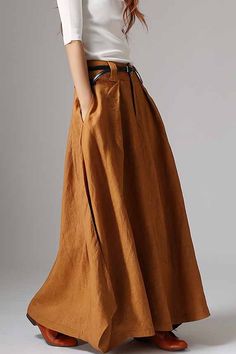 Bohemian Skirts Long, Rok Tile, Hippie Rock, Long Linen Skirt, Rok Outfit, Skirt Diy, Fashion Skirts, Hippie Skirts, Bohemian Chic Fashion