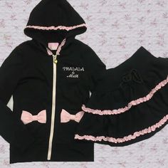 Kawaii Oversized Top Zip Hoodie Femme  Pink Bow Streetwear Cute Suit Sweet Girl Lace Y2k Tops Winter Harajuku Style Hooded Outerwear For School, Cute Hooded Sweatshirt For School, Cute Black Long Sleeve Hoodie, Cute Outerwear With Drawstring Hood For Streetwear, Cute Streetwear Outerwear With Drawstring Hood, Cute Winter School Hoodie, Cute Winter Hoodie For School, Cute Long Sleeve Hoodie For Loungewear, Cute Black Hooded Outerwear