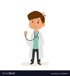 a cartoon doctor with a stethoscope in his hand