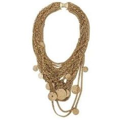 Multilayered Antique Coin Necklace - BCBGMAXAZRIA - Runway Catalog Antique Coin Necklace, Dope Jewelry Accessories, Antique Coins, Dope Jewelry, Luxury Women Fashion, Coin Jewelry, Necklace Online, Coin Necklace, Metal Necklaces