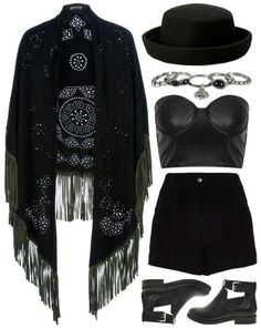 Р Bohemian Goth, Moda Grunge, Boho Goth, Tokyo Street Fashion, Hipster Grunge, Outfits Polyvore, Witchy Fashion, Hipster Outfits, Black Clothing