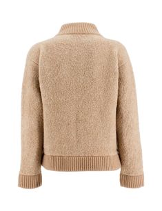 Bomber jacket made of camel teddy, two way zip fastening, two side pockets, ribbed knit edges, regular fit. Composition: 43% WS, 29% WV, 19% , CAMMELHAIR, 8% PA, 1% EA,