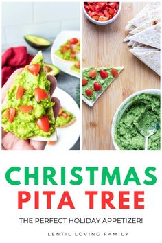 Two plates of Christmas appetizers with avocado in the background. Avocado Pita, Christmas Avocado, Holiday Finger Foods, Healthy Finger Foods, Christmas Recipes Easy, Snack Table, Christmas Food Desserts, Supper Recipes, Vegan Meal Prep