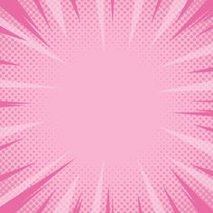 a pink and white background with halftone dots in the shape of a starburst