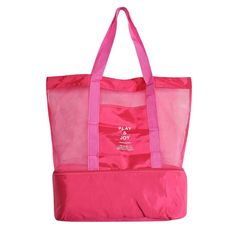 a pink tote bag on a white background