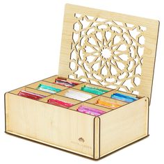 PRICES MAY VARY. High Quality and Attractive: This elegant and beautiful white tea storage organizer is thoughtfully crafted and made of premium quality wood (MDF), ideal for home and office use. The Right Size: Just the right size to store and organize all your favorite tea bags in one convenient place. Save space and replace cardboard packaging with this Tea Storage Organizer. Multi-Functional Storage Box: This tea box can also act as storage for various items such as crafts, screws, and other Tea Collection Storage, Tea Box Storage, Tea Bag Organizer, Tea Storage, Cardboard Packaging, Box Organizer, Tea Box, Mothers Day Presents, Functional Storage