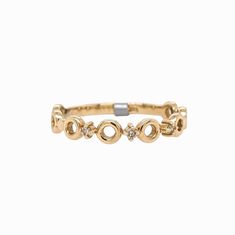 A stackable circle band with diamond accents in 14k solid gold that can sit with your ring perfectly, or be worn on its own! 14k Gold Stackable Rings With Diamond Accents, 14k Gold Bands With Diamond Accents, 14k Gold Bands With Diamond Accents For Promise Ring, Yellow Gold Eternity Band With Halo Design, Gold Stackable Rings With Diamond Accents, Round Band, Yellow Gold Stackable Rings With Diamond Accents, Yellow Gold Stackable Diamond Rings With Halo, Modern Yellow Gold Eternity Band With Diamond Accents, Yellow Gold Round Eternity Band