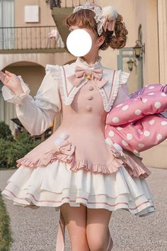 Fabric: Polyester Color: White/Pink, Blue/Pink Sleeve Length: Long Sleeves Feature: Multi-layer, Ruffle, Bowknot Style: Sweet, Princess Include: Dress*1 (Any o Lolita Dress, Girls Long Sleeve, Magical Girl, Multi Layering, Dress To Impress, Pink Blue, Color White, Sleeve Length, Long Sleeve