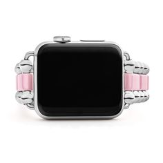 Created exclusively for your Apple Watch®, this watch bracelet is crafted from pink ceramic and stainless steel links. Modern Pink Watch Bands With Bracelet Strap, Modern Pink Bracelet Strap Watch Bands, Luxury Pink Adjustable Watch Bands, Luxury Adjustable Pink Watch Band, Luxury Pink Watch Band With Bracelet Strap, Pink Luxury Bracelet Strap Watch Bands, Luxury Pink Watch Bands, Ceramic Watch, Pink Ceramic