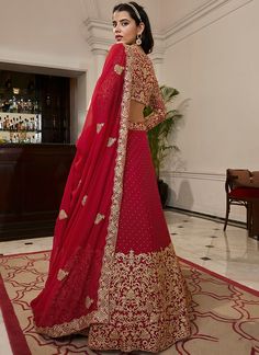 Buy Latest Bridal Lehenga Choli Online - HATKAY Lehenga Bridesmaid, Georgette Material, Latest Bridal Lehenga, Party Wear Lehenga Choli, Latest Bridal Dresses, Georgette Dupatta, Lehenga Online, Net Lehenga, Lehenga Choli Online