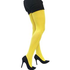 Bright Yellow Tights Opaque 40 Deniers. From Small Sizes To Plus Size Tights. Composition: 91% Nylon, 9% Elastane Made In Italy Yellow Tights, Blue Tights, Tights For Women, Plus Size Tights, Colored Tights, Opaque Tights, Womens Tights, Chic Accessories, Trendy Colors