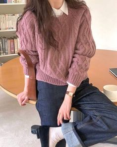 Simple Casual Outfits, Winter Fashion Outfits Casual, Casual Day Outfits, Fashion Attire, 가을 패션, Inspired Outfits, Look Vintage, Basic Outfits, Korean Outfits