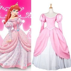 Christmas Adult Princess Mermaid princess Ariel Pink Dress Cosplay Costume | eBay Pink Princess Costume For Cosplay Events, Pink Princess Costume For Cosplay, Pink Fitted Dress For Themed Events, Pink Fitted Princess Mermaid Dress, Fitted Princess Mermaid Dress For Costume Party, Rapunzel Costume Adult, Rapunzel Wedding Dress, Ariel Pink Dress, Cinderella Dress For Girls