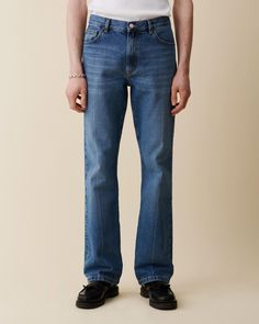 Introducing OM011 Odeon; A mid-rise, dressed denim style with a slightly bootcut leg and rigid fabric. This piece reflects an understated refinement ideal for the modern man seeking classic yet contemporary denim.⁠ ⁠ Explore now at jeanerica.com Modern Flare Jeans With Straight Hem, Modern Fitted Flare Jeans In Rigid Denim, Fitted Straight Jeans With Five Pockets, Modern Fitted Straight Leg Jeans, Fitted Modern Flare Rigid Denim Jeans, Classic Fitted Rigid Denim Jeans, Fitted Straight Silhouette Denim Jeans, Classic Rigid Denim Relaxed Fit Flare Jeans, Classic Relaxed Fit Flare Jeans In Rigid Denim