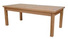 a wooden table with two leaves on the top