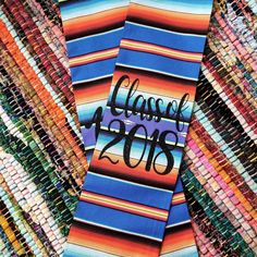 Serape Graduation Stole Ocean Blue, Blue Ocean, Blue