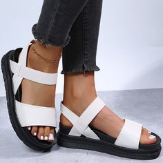 Women Sandals Summer Casual Shoes For Women Flat Heels Sandalias Mujer Elegant Woman Heeled Shoes Platform Sandals Female 2023 Casual Platform Slingback Closed Toe Sandals, Trendy Flat Heel Slingback Sandals With Strap, Casual High Heel Slingback Sandals, Synthetic Sandals With Textured Footbed And Ankle Strap, Casual High Heel Platform Sandals, Open Toe Slingback Sandals With Textured Footbed, Casual Open Toe Platform Slingback Sandals, Summer Sport Sandals With Textured Footbed And Ankle Strap, Synthetic Platform Slingback Sandals With Round Toe