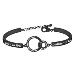 PRICES MAY VARY. Made of high quality brass,lead free and nickel free,and it's hypo allergenic. Measurements: The inner diameter is approximately 60mm. It is fully adjustable to fit approximately a 6 inch to 8 inch wrist. Engraved message "Born to Toss Destined to Catch" This bracelet is a perfect funny gift Our bracelets make unforgettable gifts for women. It is a great way to give thanks or surprise her. They will come to you nicely presented in the HOLLP jewelry velvet bag, which is strictly Surprise Her, Color Guard, Velvet Bag, Give Thanks, Bracelet Gift, Gifts For Teens, Funny Gifts, Bracelet Making, Gifts For Women